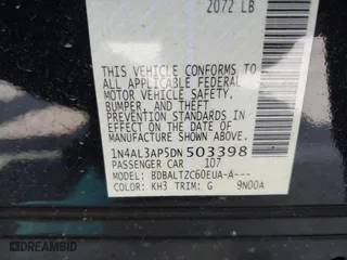 2013 Nissan Altima 2.5 SL with VIN 1N4AL3AP5DN503398, listed as a IAAI auction lot 41875760 with 47,684 mi miles. Bid and sale history available at carsss.com. Image 9.