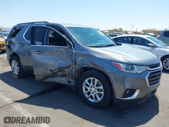 2019 Chevrolet Traverse LT Cloth with VIN 1GNERGKW3KJ150260, listed as a IAAI auction lot 42630621 with 121,244 mi miles and . Bid and sale history available at DreamBid. Image 1.