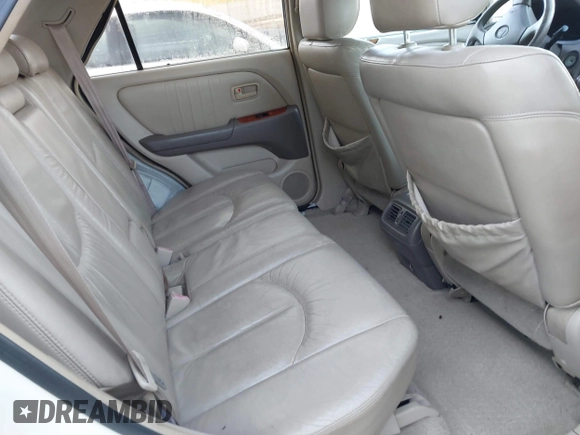 1999 Lexus RX 300 with VIN JT6GF10U3X0042492, listed as a IAAI auction lot 41940649 with 279,987 mi miles and . Bid and sale history available at DreamBid. Image 8.