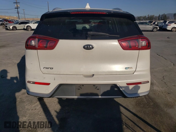2018 Kia Niro LX with VIN KNDCB3LC6J5203171, listed as a Copart auction lot 49993795 with 57,575 mi miles and Salvage Title. Bid and sale history available at carsss.com. Image 6.