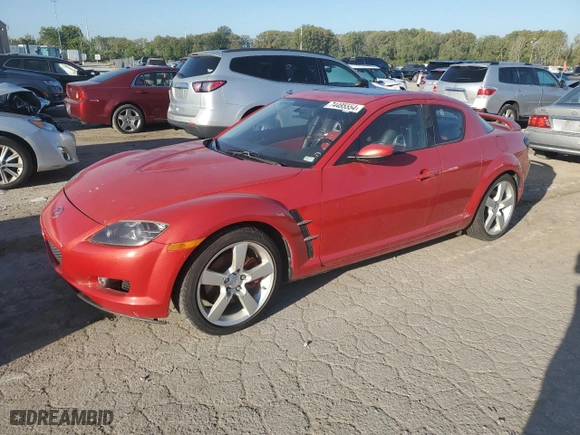 2004 Mazda RX-8 with VIN JM1FE173240134256, listed as a Copart auction lot 74485554 with 126,992 mi miles and Clean Title. Bid and sale history available at carsss.com. Image 1.