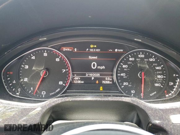 2014 Audi A8 4.0T z VIN WAUR2AFD5EN003727, wystawiony jako Copart lot #54324115 z przebiegiem 75 358 mil mil oraz Szkoda całkowita • Salvage title. Historia ofert i sprzedaży dostępna na DreamBid. Obrazek 9.