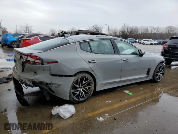 2022 Kia Stinger GT-Line with VIN KNAE35LD3N6115265, listed as a Copart auction lot 86194784 with 35,170 mi miles and Salvage Title. Bid and sale history available at DreamBid. Image 3.