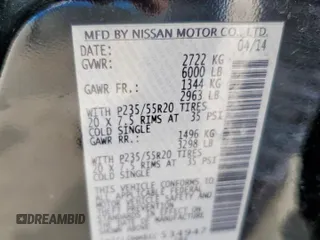 2014 Infiniti QX60 Hybrid with VIN 5N1CL0MM8EC534947, listed as a Copart auction lot 56466485 with 183,993 mi miles and Clean Title. Bid and sale history available at DreamBid. Image 13.