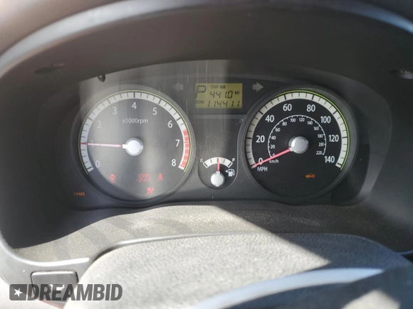 2009 Kia Rio SX with VIN KNADE223496514284, listed as a Copart auction lot 48550105 with 114,411 mi miles and Salvage Title. Bid and sale history available at carsss.com. Image 9.