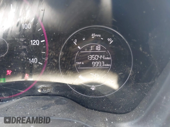 2017 Honda HR-V EX with VIN 3CZRU5H52HG709409, listed as a IAAI auction lot 41832217 with 135,044 mi miles. Bid and sale history available at carsss.com. Image 7.