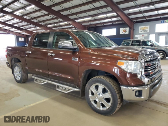 2017 Toyota Tundra Platinum with VIN 5TFAY5F1XHX653027, listed as a Copart auction lot 53504875 with 167,825 mi miles and Clean title. Bid and sale history available at DreamBid. Image 4.