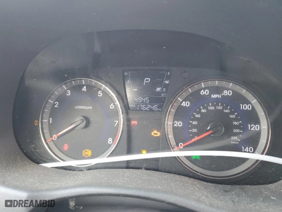 2013 Hyundai Accent GL with VIN KMHCT5AEXDU108535, listed as a Copart auction lot 48923565 with 176,246 mi miles and Salvage Title. Bid and sale history available at carsss.com. Image 9.