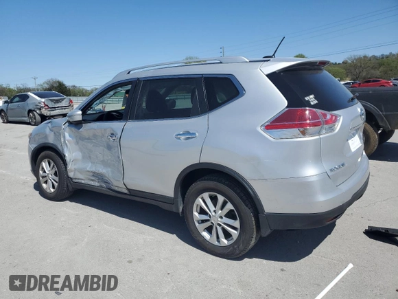 2015 Nissan Rogue SV with VIN KNMAT2MVXFP568267, listed as a Copart auction lot 52093325 with 85,243 mi miles and Salvage Title. Bid and sale history available at DreamBid. Image 2.
