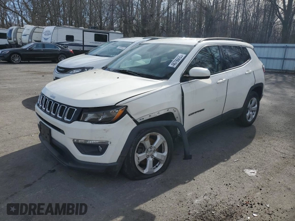 2019 Jeep Compass Latitude with VIN 3C4NJDBB1KT850900, listed as a Copart auction lot 48796895 with 53,121 mi miles and Salvage Title. Bid and sale history available at carsss.com. Image 1.