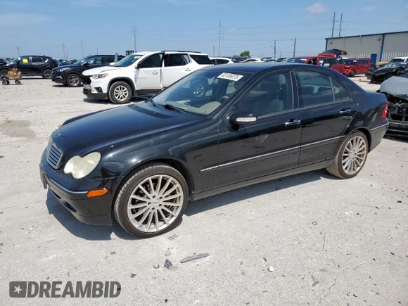 2003 Mercedes-Benz C 240 with VIN WDBRF61JX3F375295, listed as a Copart auction lot 60106075 with 153,767 mi miles and Salvage title. Bid and sale history available at DreamBid. Image 1.