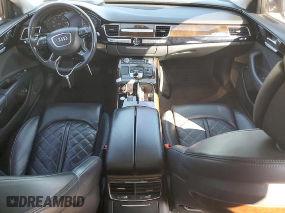 2015 Audi A8 L 4.0T with VIN WAU32AFD5FN022074, listed as a Copart auction lot 44528875 with 127,377 mi miles and Salvage Title. Bid and sale history available at carsss.com. Image 8.