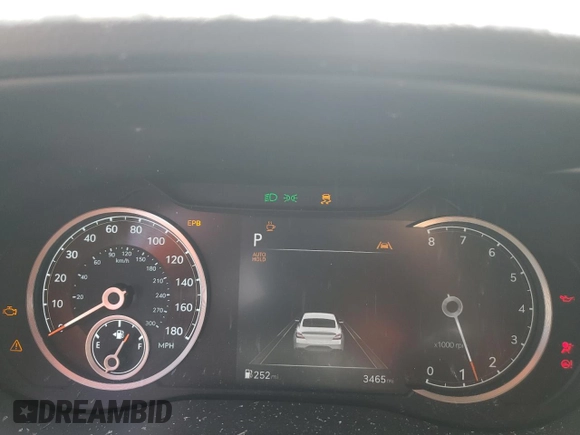 2025 Genesis G70 2.5T with VIN KMTG34SCXSU144382, listed as a Copart auction lot 53291695 with 3,465 mi miles and Non repairable. Bid and sale history available at DreamBid. Image 9.
