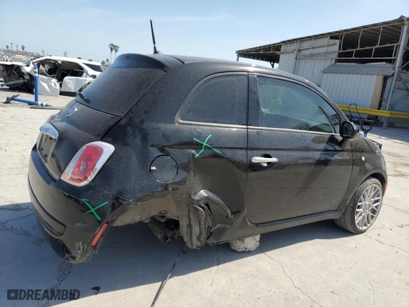 2015 FIAT 500 Pop with VIN 3C3CFFAR0FT753569, listed as a Copart auction lot 45647615 with NaN miles and Salvage Title. Bid and sale history available at carsss.com. Image 3.