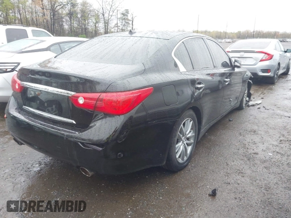 2015 Infiniti Q50 Premium with VIN JN1BV7AP9FM349709, listed as a IAAI auction lot 41976089 with 62,094 mi miles and . Bid and sale history available at DreamBid. Image 4.