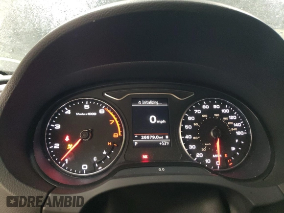 2015 Audi A3 Premium Plus with VIN WAUEFGFF2F1062766, listed as a Copart auction lot 52493835 with 26,679 mi miles and Salvage title. Bid and sale history available at DreamBid. Image 9.