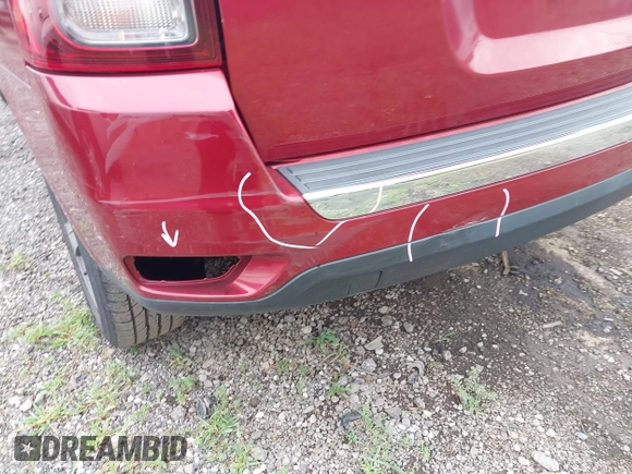 2016 Jeep Compass Latitude with VIN 1C4NJCEA3GD766040, listed as a IAAI auction lot 42667808 with 96,787 mi miles and . Bid and sale history available at DreamBid. Image 14.