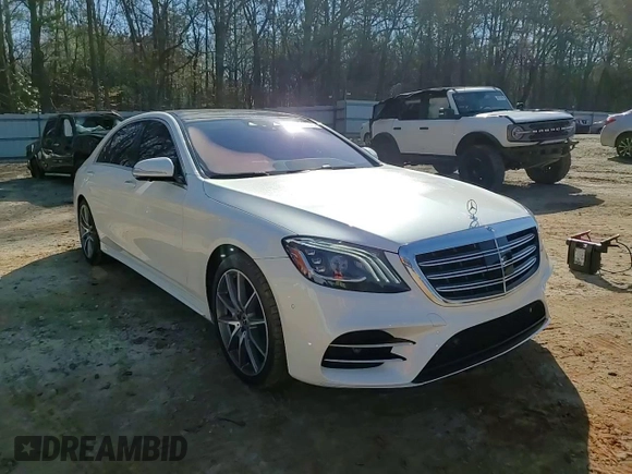 2018 Mercedes-Benz S 450 with VIN WDDUG6GB7JA396548, listed as a Copart auction lot 48565075 with 43,954 mi miles and Salvage Title. Bid and sale history available at carsss.com. Image 10.