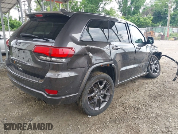 2021 Jeep Grand Cherokee 80th Anniversary with VIN 1C4RJFBG2MC612416, listed as a IAAI auction lot 42457040 with 35,441 mi miles and . Bid and sale history available at DreamBid. Image 4.