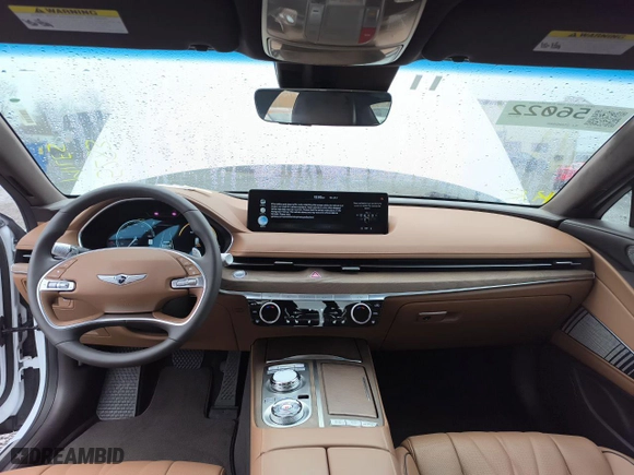 2023 Genesis Electrified G80 with VIN KMTGE4S11PU007105, listed as a Copart auction lot 49897265 with 5,283 mi miles and Clean Title. Bid and sale history available at carsss.com. Image 10.