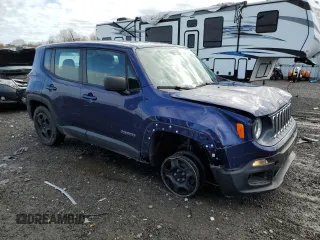 2017 Jeep Renegade Sport with VIN ZACCJBAB7HPE44925, listed as a Copart auction lot 51217075 with 56,505 mi miles and Salvage Title. Bid and sale history available at carsss.com. Image 4.