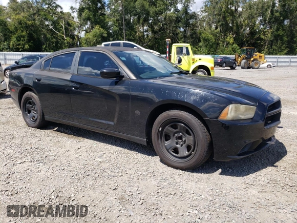 2014 Dodge Charger Police with VIN 2C3CDXAT3EH265909, listed as a Copart auction lot 72352974 with 95,582 mi miles and Salvage Title. Bid and sale history available at carsss.com. Image 4.