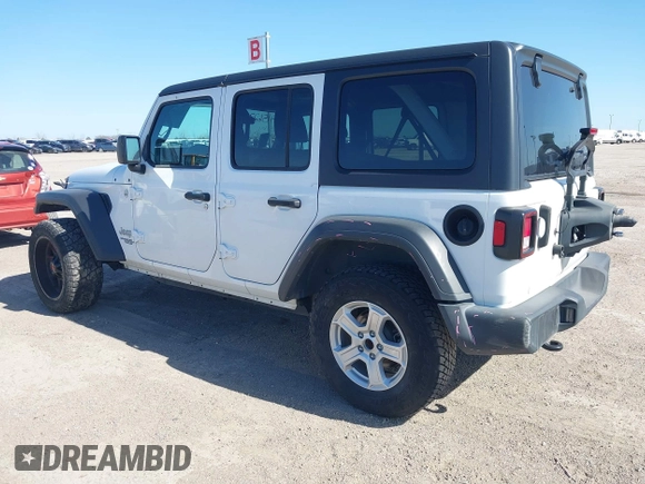 2021 Jeep Wrangler Unlimited Willys z VIN 1C4HJXDN3MW525460, wystawiony jako IAAI lot #41770265 z przebiegiem 76 480 mil mil oraz . Historia ofert i sprzedaży dostępna na DreamBid. Obrazek 3.