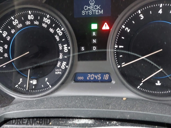 2009 Lexus IS with VIN JTHCK262095035485, listed as a IAAI auction lot 42015619 with 204,518 mi miles. Bid and sale history available at carsss.com. Image 7.
