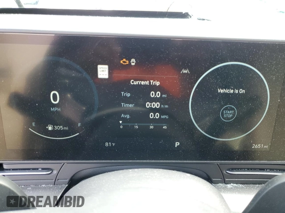 2024 Hyundai Kona SEL with VIN KM8HC3AB6RU106384, listed as a Copart auction lot 69511514 with 2,651 mi miles and Salvage Title. Bid and sale history available at DreamBid. Image 9.