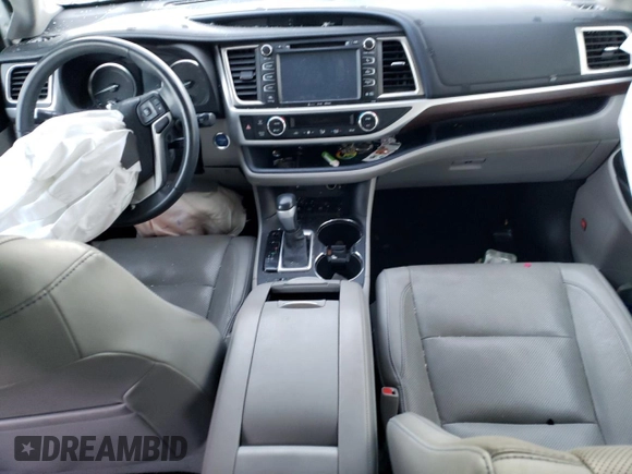 2016 Toyota Highlander Hybrid Limited with VIN 5TDDCRFH9GS017011, listed as a Copart auction lot 37613753 with 0 mi miles. Bid and sale history available at carsss.com. Image 8.