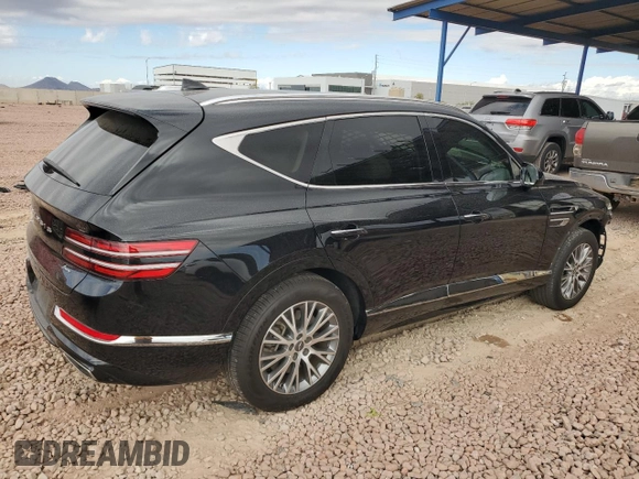 2021 Genesis GV80 with VIN KMUHBDSB8MU041121, listed as a Copart auction lot 45007065 with 55,347 mi miles and Salvage Title. Bid and sale history available at carsss.com. Image 3.