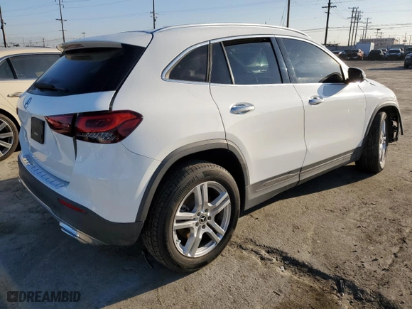 2021 Mercedes-Benz GLA with VIN W1N4N4GBXMJ128997, listed as a Copart auction lot 46542715 with 59,498 mi miles and Salvage Title. Bid and sale history available at carsss.com. Image 3.