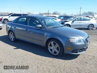 2008 Audi A4 2.0T with VIN WAUDF78E38A054937, listed as a IAAI auction lot 41747241 with 85,306 mi miles. Bid and sale history available at carsss.com. Image 1.