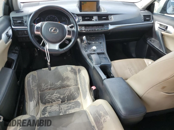 2012 Lexus CT 200h with VIN JTHKD5BHXC2057097, listed as a Copart auction lot 44945065 with 257,013 mi miles and Salvage title. Bid and sale history available at DreamBid. Image 8.