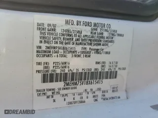 2008 Mercury Grand Marquis LS with VIN 2MEHM75V18X615415, listed as a Copart auction lot 69058844 with 112,291 mi miles and Salvage Title. Bid and sale history available at carsss.com. Image 15.