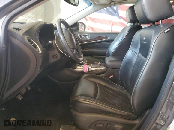 2013 Infiniti JX35 with VIN 5N1AL0MM7DC301244, listed as a Copart auction lot 47634945 with 116,533 mi miles and Salvage Title. Bid and sale history available at DreamBid. Image 7.