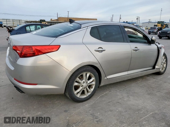 2012 Kia Optima EX with VIN 5XXGN4A73CG065785, listed as a Copart auction lot 47655715 with Not Provided miles and Salvage Title. Bid and sale history available at carsss.com. Image 3.