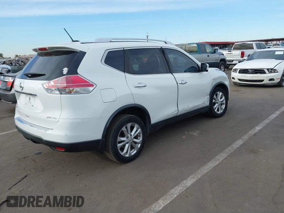 2016 Nissan Rogue SV with VIN KNMAT2MV4GP692858, listed as a IAAI auction lot 41174106 with 85,499 mi miles. Bid and sale history available at carsss.com. Image 4.