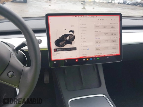 2023 Tesla Model 3 with VIN 5YJ3E1EA0PF587656, listed as a IAAI auction lot 41489586 with 12,844 mi miles and . Bid and sale history available at DreamBid. Image 19.