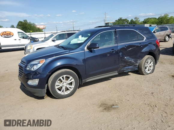2016 Chevrolet Equinox LT z VIN 2GNALCEK1G6317222, wystawiony jako Copart lot #56852755 z przebiegiem 61 126 mil mil oraz Szkoda całkowita • Salvage title. Historia ofert i sprzedaży dostępna na DreamBid. Obrazek 1.