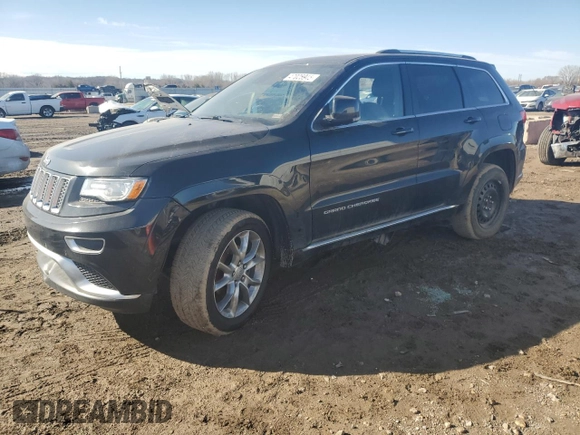 2015 Jeep Grand Cherokee Summit z VIN 1C4RJFJG4FC726941, wystawiony jako Copart lot #47025945 z przebiegiem 107 227 mil mil oraz Szkoda całkowita • Salvage title. Historia ofert i sprzedaży dostępna na DreamBid. Obrazek 1.