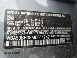 2021 BMW 5 Series 530i z VIN WBA53BH08MCF44747, wystawiony jako Copart lot #49928735 z przebiegiem Nie podano mil oraz Czysty tytuł • Clean title. Historia ofert i sprzedaży dostępna na DreamBid. Obrazek 12.