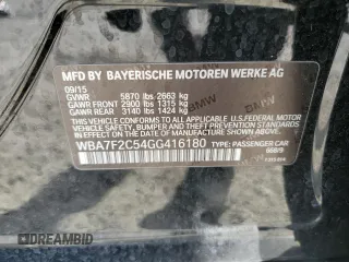 2016 BMW 7 Series 750i xDrive with VIN WBA7F2C54GG416180, listed as a Copart auction lot 53436305 with 73,009 mi miles and Salvage Title. Bid and sale history available at carsss.com. Image 12.