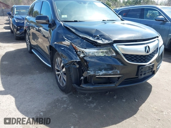2016 Acura MDX w/Tech with VIN 5FRYD4H4XGB044488, listed as a IAAI auction lot 41963890 with 168,386 mi miles. Bid and sale history available at carsss.com. Image 6.