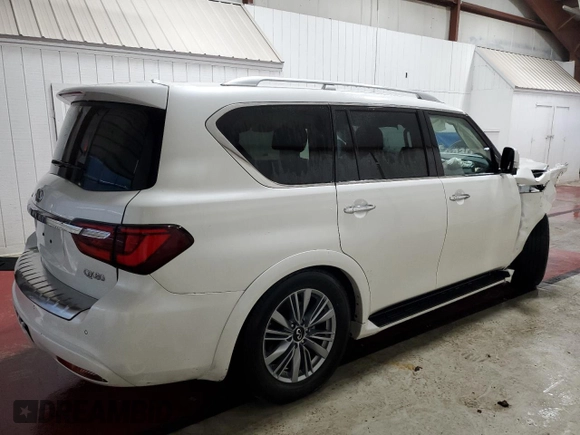 2024 Infiniti QX80 LUXE with VIN JN8AZ2AE3R9327778, listed as a Copart auction lot 81587594 with 27,602 mi miles and Non Repairable. Bid and sale history available at carsss.com. Image 3.