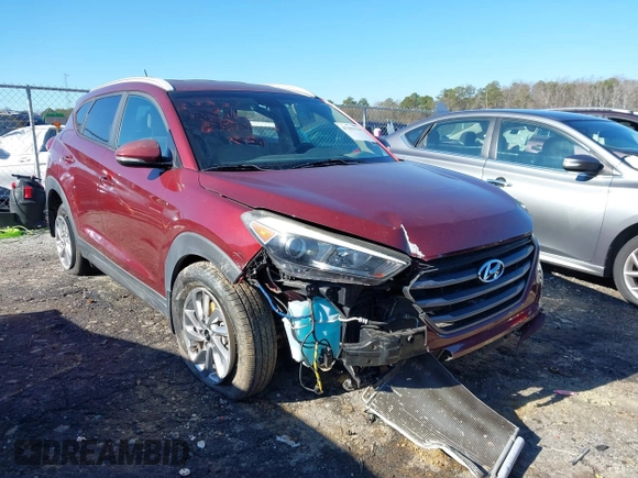 2016 Hyundai Tucson Sport with VIN KM8J33A22GU194476, listed as a IAAI auction lot 41201514 with 41,601 mi miles. Bid and sale history available at carsss.com. Image 6.