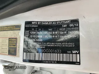 2013 Mercedes-Benz GLK 350 with VIN WDCGG8JB9DG001633, listed as a Copart auction lot 74502244 with 152,794 mi miles and Clean Title. Bid and sale history available at DreamBid. Image 13.