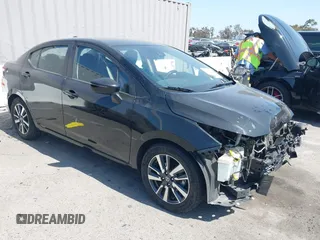 2021 Nissan Versa SV with VIN 3N1CN8EV6ML874897, listed as a IAAI auction lot 42338450 with 86,569 mi miles and . Bid and sale history available at DreamBid. Image 1.