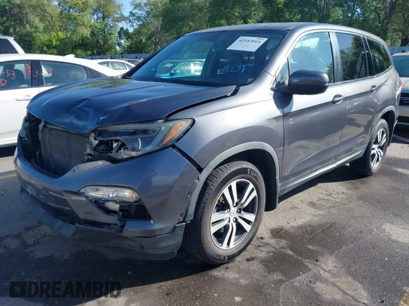 2016 Honda Pilot EX-L with VIN 5FNYF6H56GB007650, listed as a IAAI auction lot 42343914 with 147,354 mi miles and . Bid and sale history available at DreamBid. Image 2.