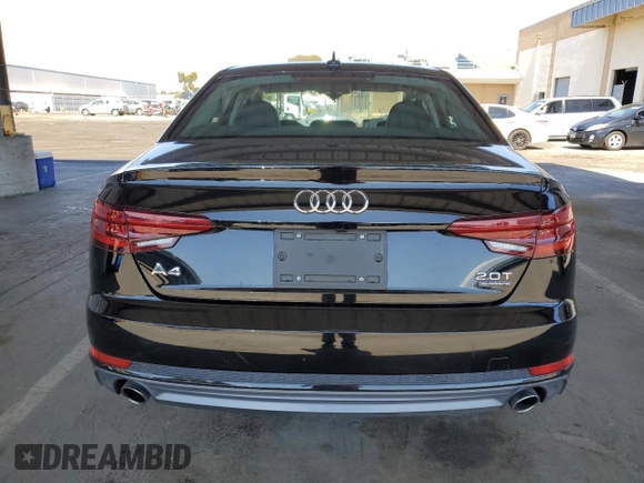 2018 Audi A4 Premium with VIN WAUDNAF45JN009698, listed as a Copart auction lot 56996875 with 39,134 mi miles and Salvage title. Bid and sale history available at DreamBid. Image 6.